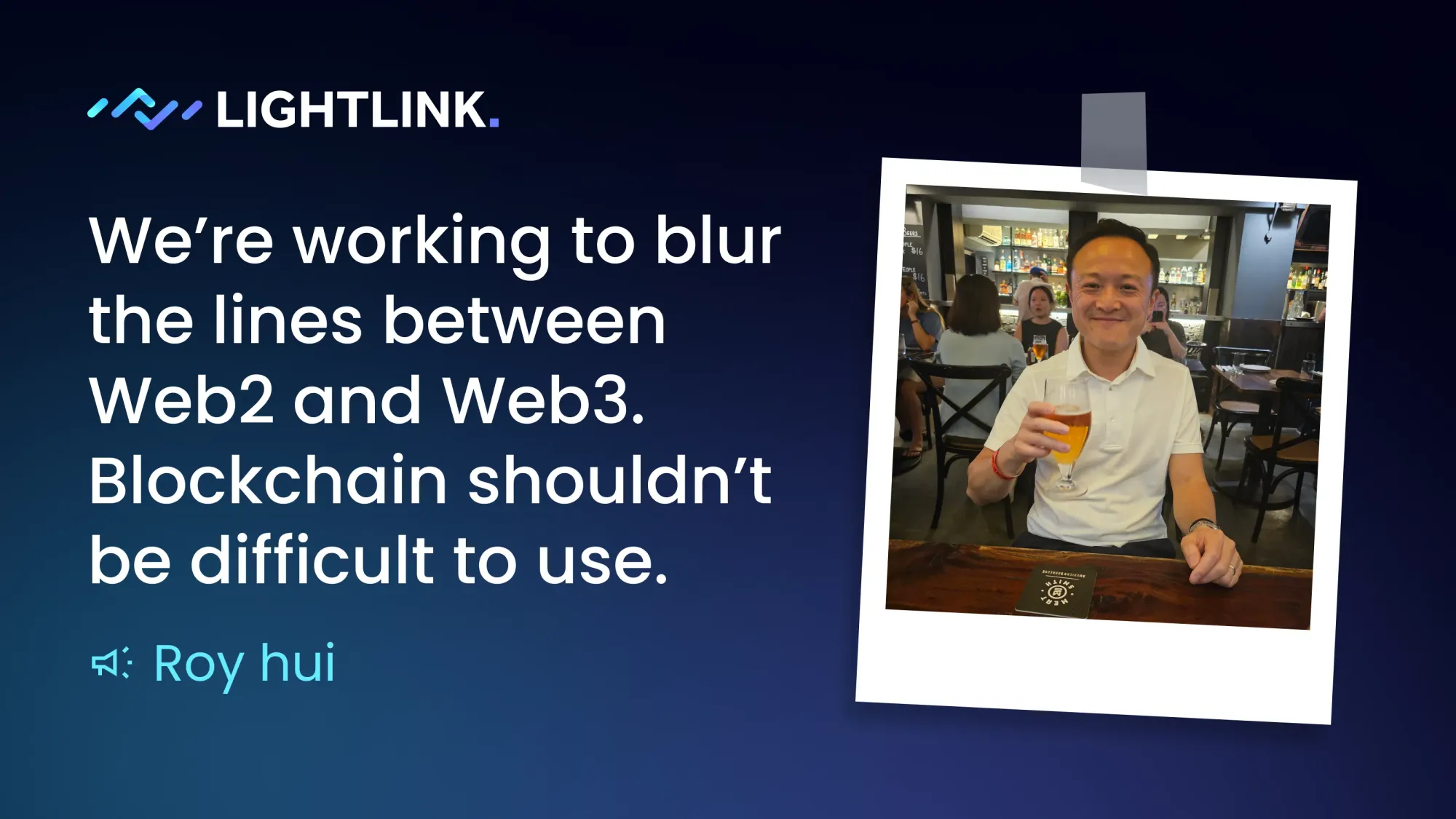 Meet the Team: A Few Moments (and Drinks) with Roy Hui, Co-Founder and CEO at LightLink