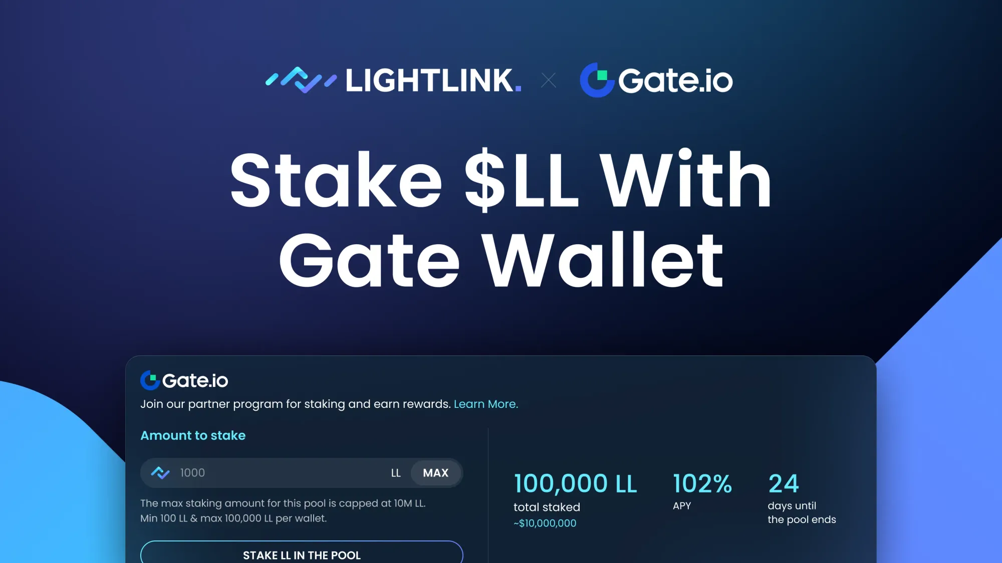 Exclusive LL Staking Pool for Gate.io Users Is Now Live